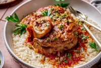 Braised Veal Shanks with Lemon-Garlic Gremolata (Ossobuco)
