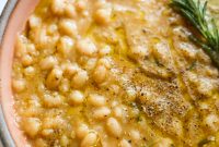Creamy Instant Pot White Beans with Lemon and Rosemary