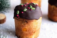 Cherry & Chocolate Mini Panettone Stuffed with Ice Cream