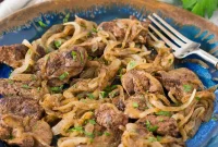 Savory Chicken Livers with Caramelized Onions Recipe