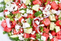 Watermelon and Basil Salad with Feta and Lime Vinaigrette