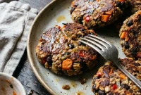 Oat & Black Bean Veggie Burgers with Fresh Corn Salsa
