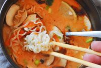 Vegan Creamy Red Curry Instant Noodles for Meal Prep