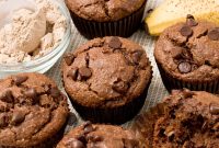 Chocolate Banana Protein Muffins with Oat Flour Recipe