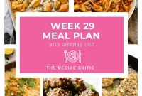 Weekly Meal Plan 29: Simple Dinners & Prep Tips for the Week