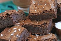 Sea Salt Fudge Brownies Recipe with Gooey Chocolate Center
