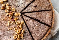 Chocolate Hazelnut Tart with Crunchy Hazelnut Crust