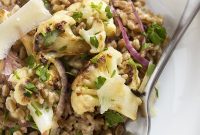 Warm Mediterranean Cauliflower & Farro Salad with Lemon Dressing