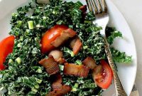 Kale Salad with Bacon, Tomatoes & Preserved Lemon Dressing