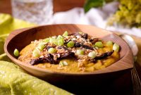 Curried Roasted Cauliflower Soup with Crispy Fried Mushrooms Recipe