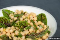 Zingy Chickpea & Sorrel Salad Recipe with Lemon Dressing