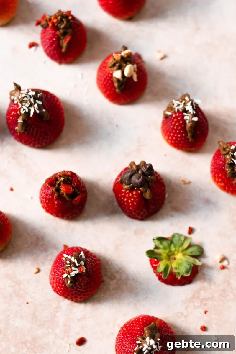 Paleo Chocolate Mousse Stuffed Strawberries