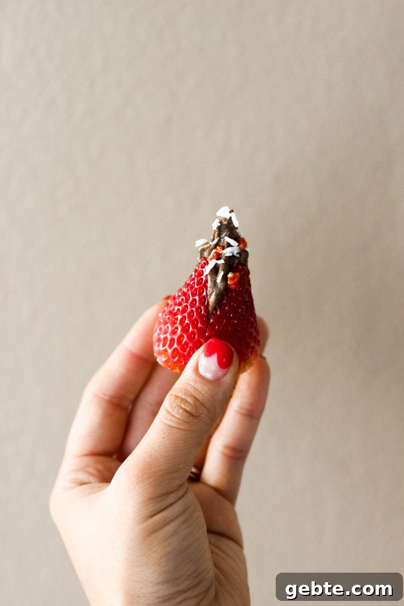 Paleo Chocolate Mousse Stuffed Strawberries