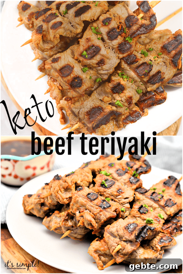 grilled beef teriyaki skewered meat.