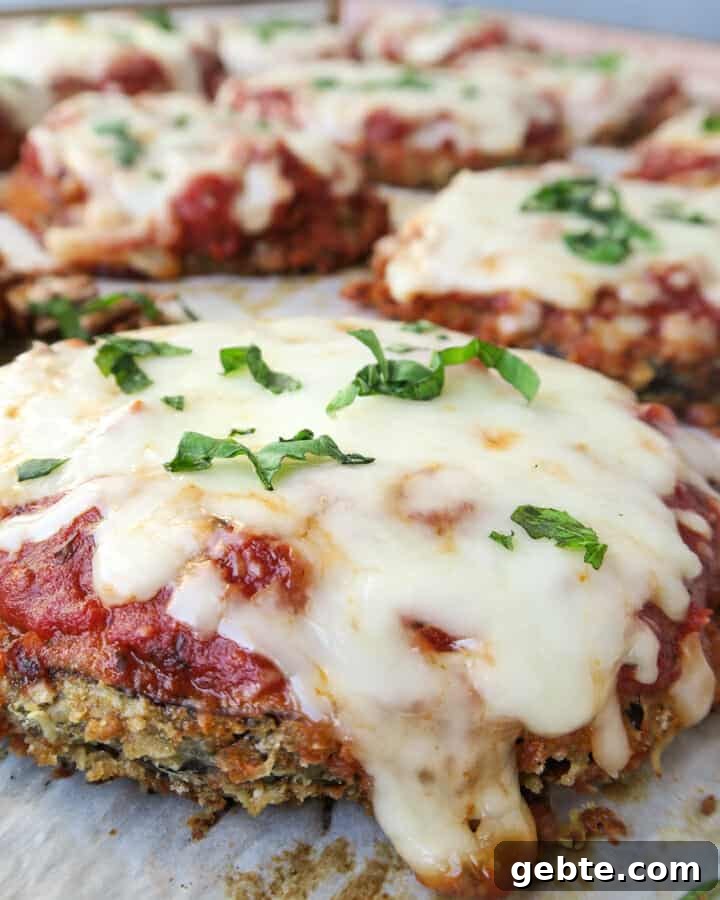 Crispy Eggplant Parmesan {No-Fry, Baked, Easy Recipe}