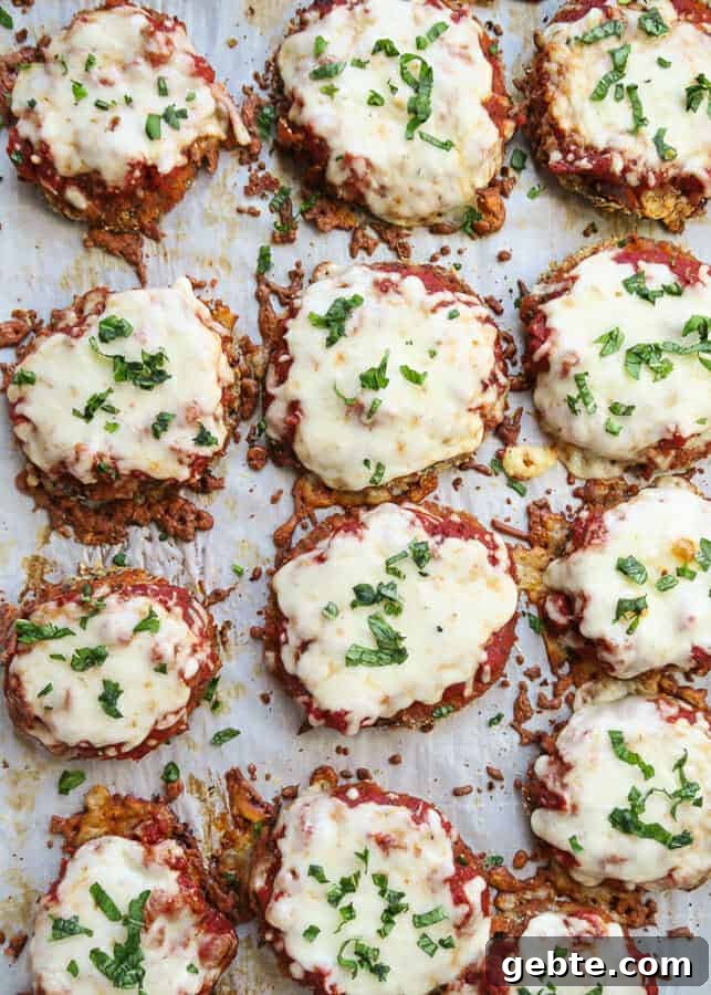 Crispy Eggplant Parmesan {No-Fry, Baked, Easy Recipe}