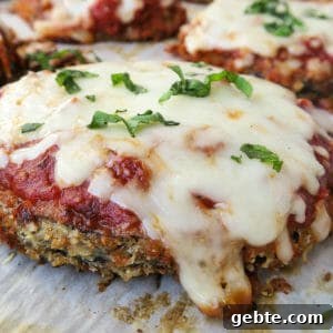 Crispy Eggplant Parmesan {No-Fry, Baked, Easy Recipe}