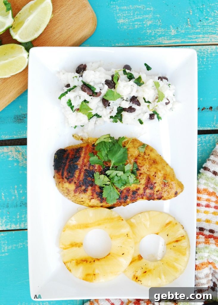 Grilled Island Lime Chicken with Cilantro Coconut Rice & Beans 2 Grilled Island Chicken with Lime Coconut Rice & Beans (GF, DF, Egg, Peanut, Tree nut Free) Recipe by AllergyAwesomeness.com