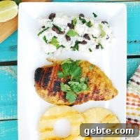 Grilled Island Chicken with Lime Coconut Rice & Beans (GF, DF, Egg, Peanut, Tree nut Free) Recipe by AllergyAwesomeness.com