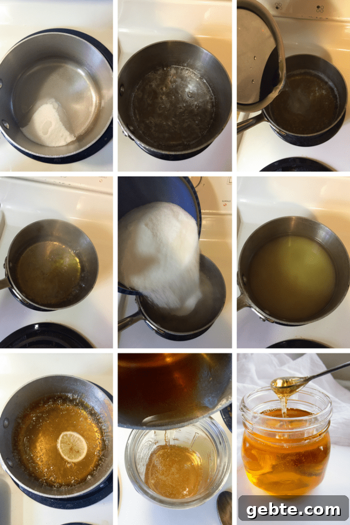 Step-by-step for making delicious Golden Syrup at home! 