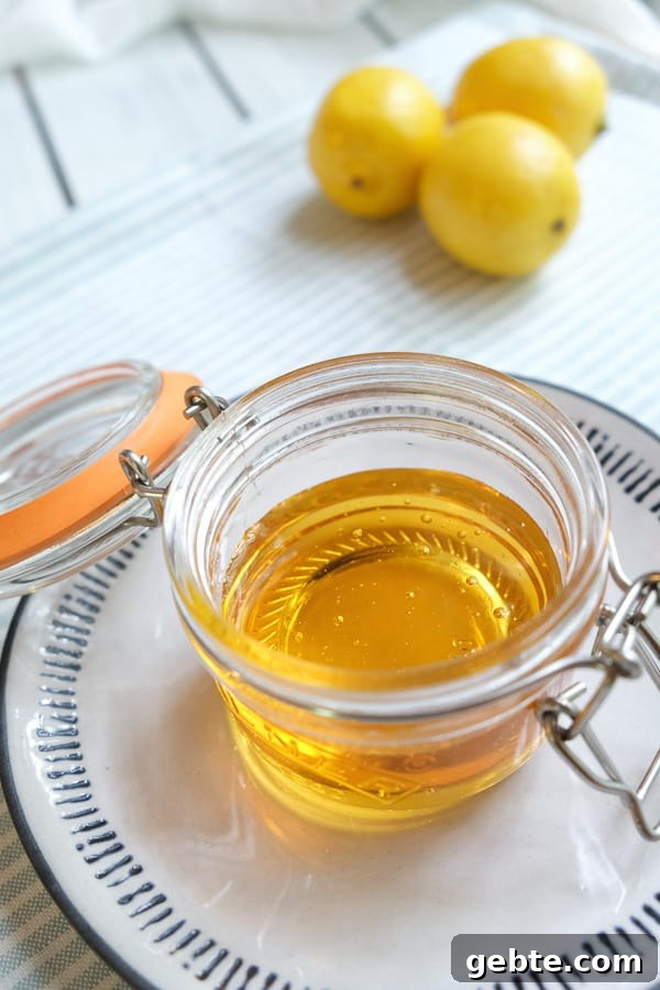 golden syrup in a small glass jar with lid  
