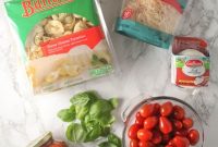Baked Caprese Tortellini Casserole with Fresh Mozzarella and Basil