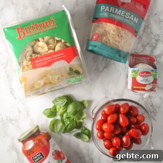 caprese pasta bake