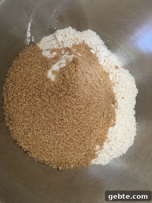 Dry ingredients in a bowl.