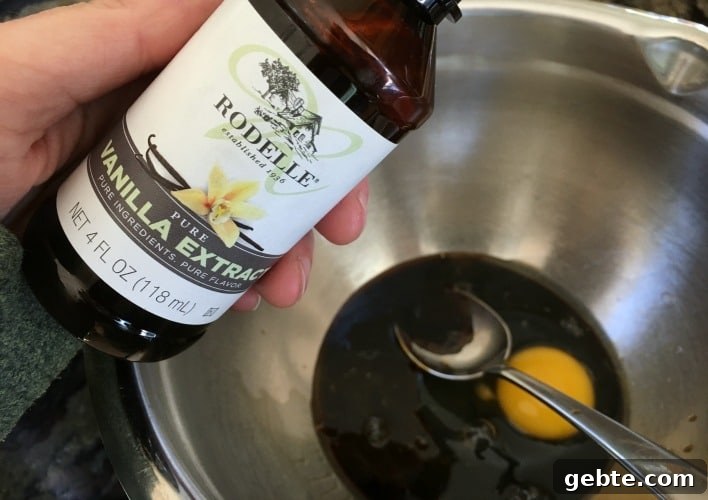Rodelle vanilla being measured into a bowl.