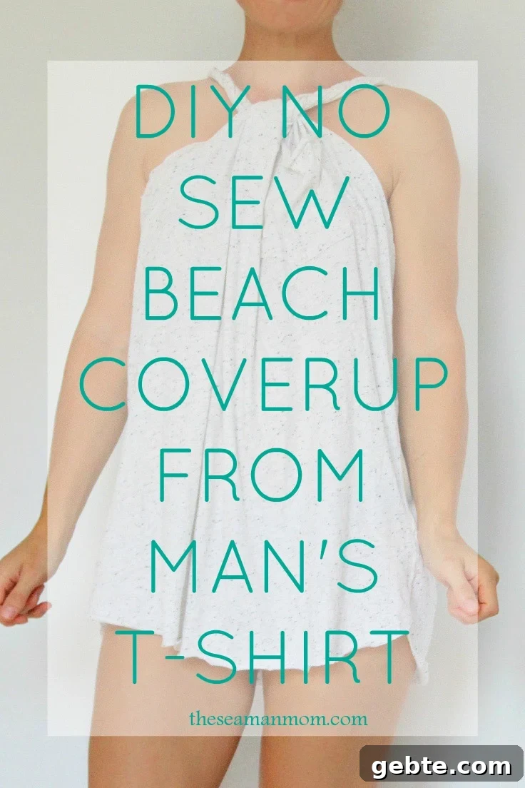 DIY No-Sew Halter Beach Cover-Up Tutorial: Quick Summer Project 2 No sew beach cover up