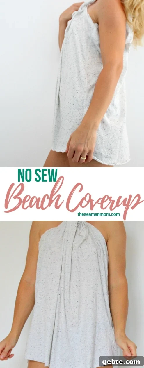 DIY No-Sew Halter Beach Cover-Up Tutorial: Quick Summer Project 12 DIY beach cover up no sew