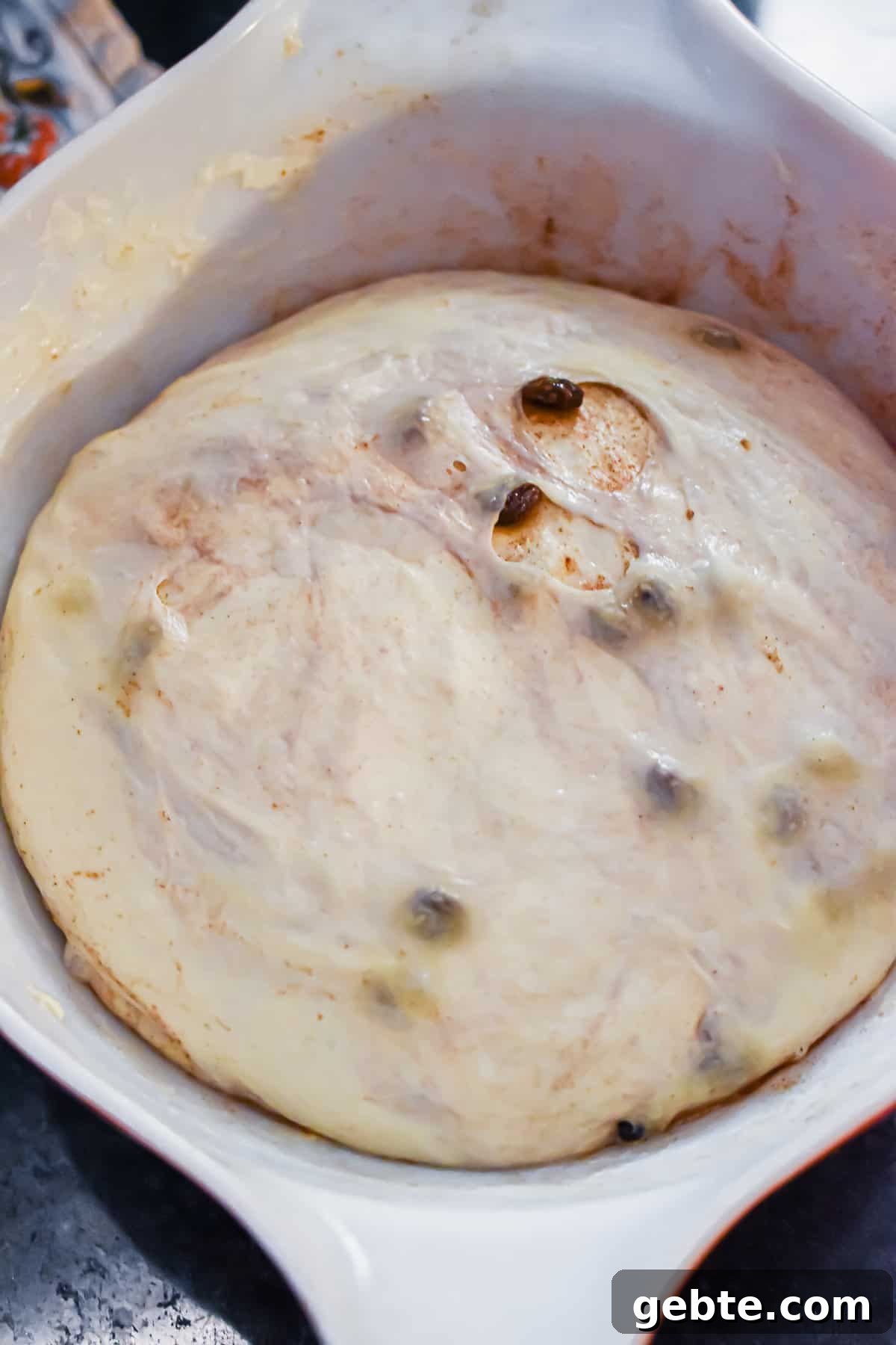 The dough has doubled in size.