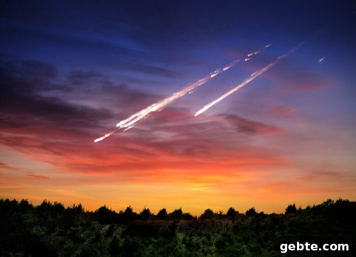 Comet NEOWISE over landscape
