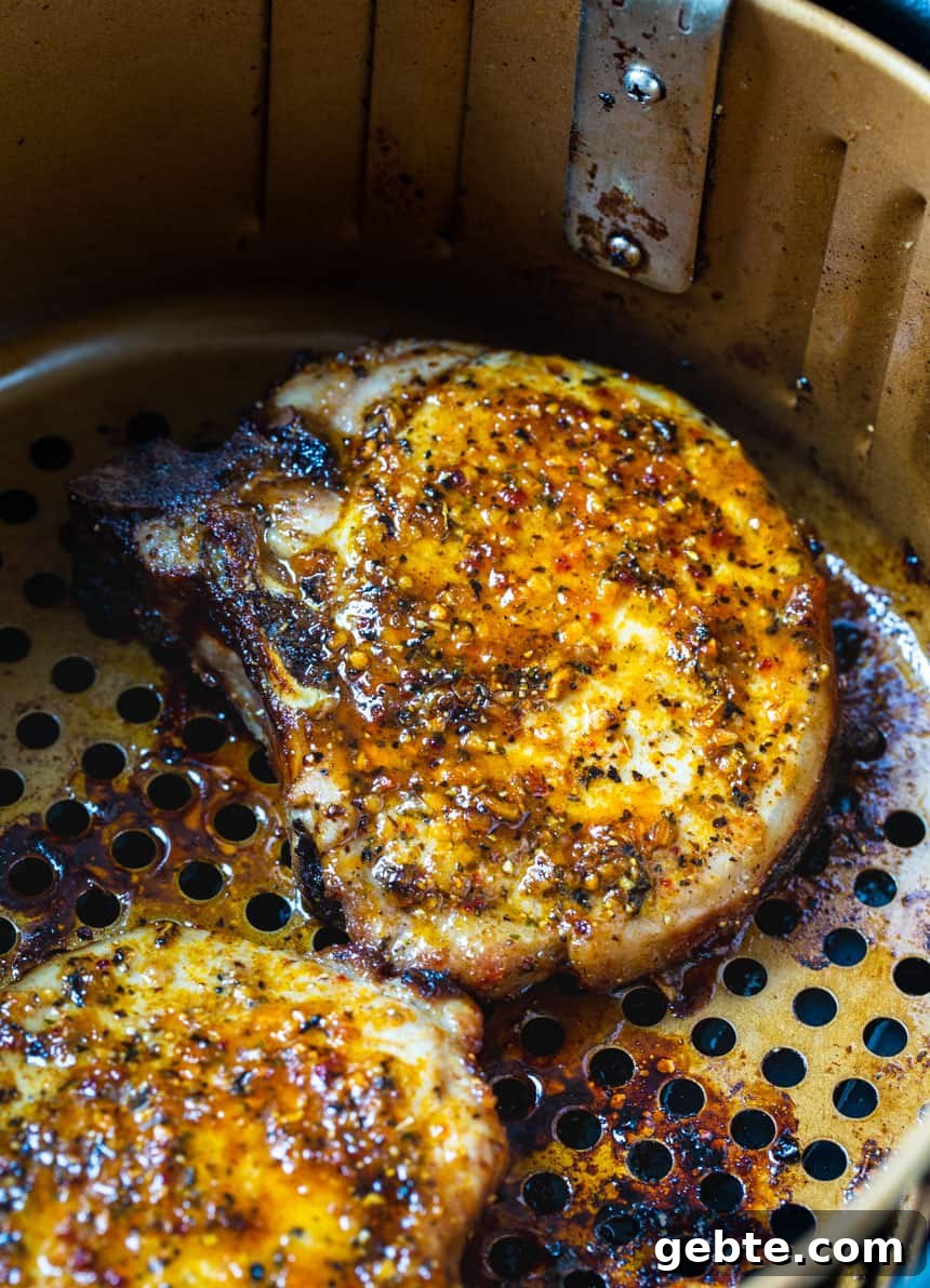 Air Fryer Honey Mesquite Pork Chops