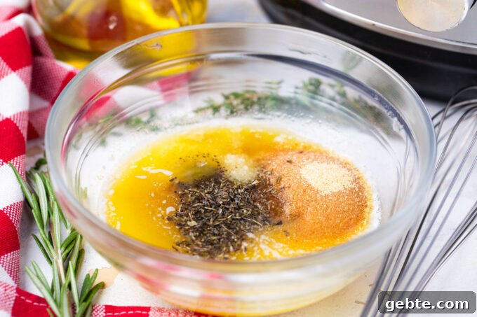 Brown sugar garlic butter mixture for turkey breast.