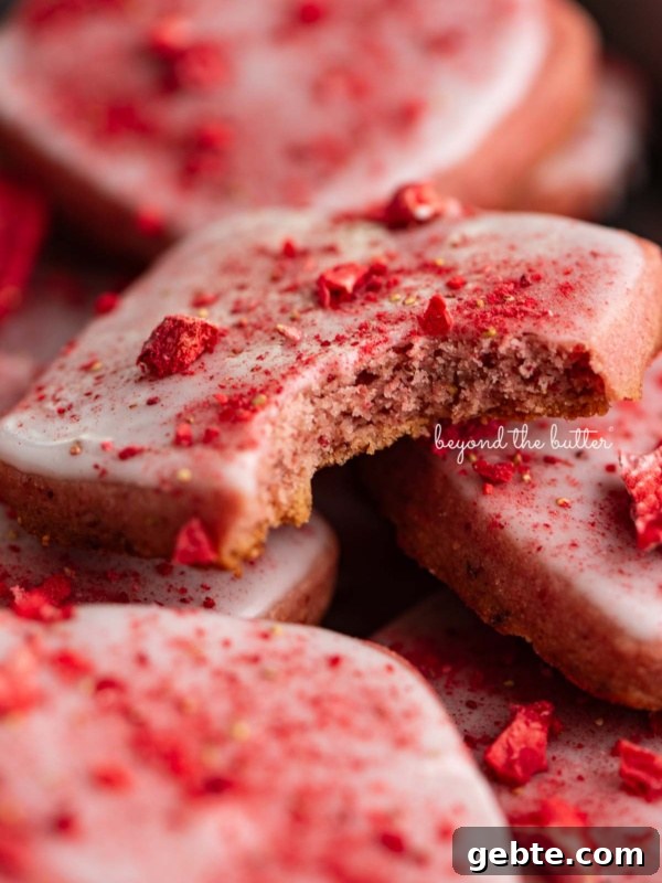 Strawberry shortbread cookies