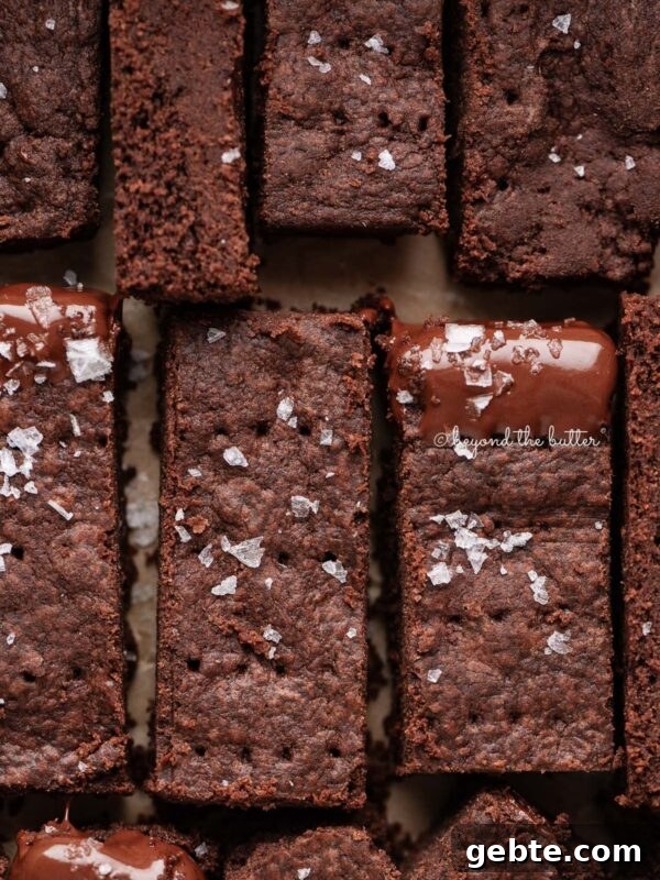 Sliced homemade chocolate shortbread