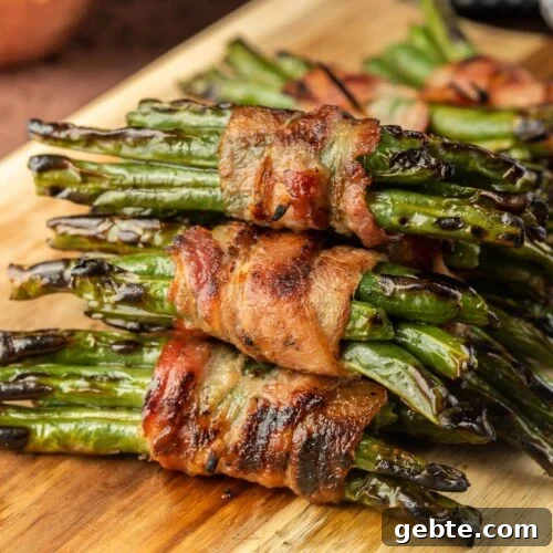 63 Flavorful Grilled Vegetable Recipes for Every Meal 13 Bacon wrapped green bean bundles