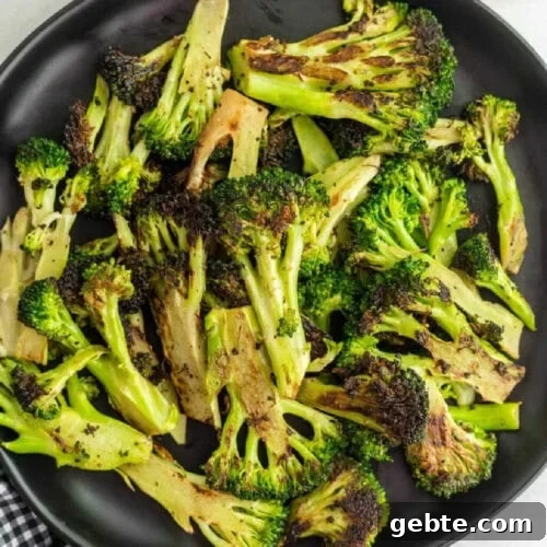 63 Flavorful Grilled Vegetable Recipes for Every Meal 14 Blackstone Broccoli on a plate