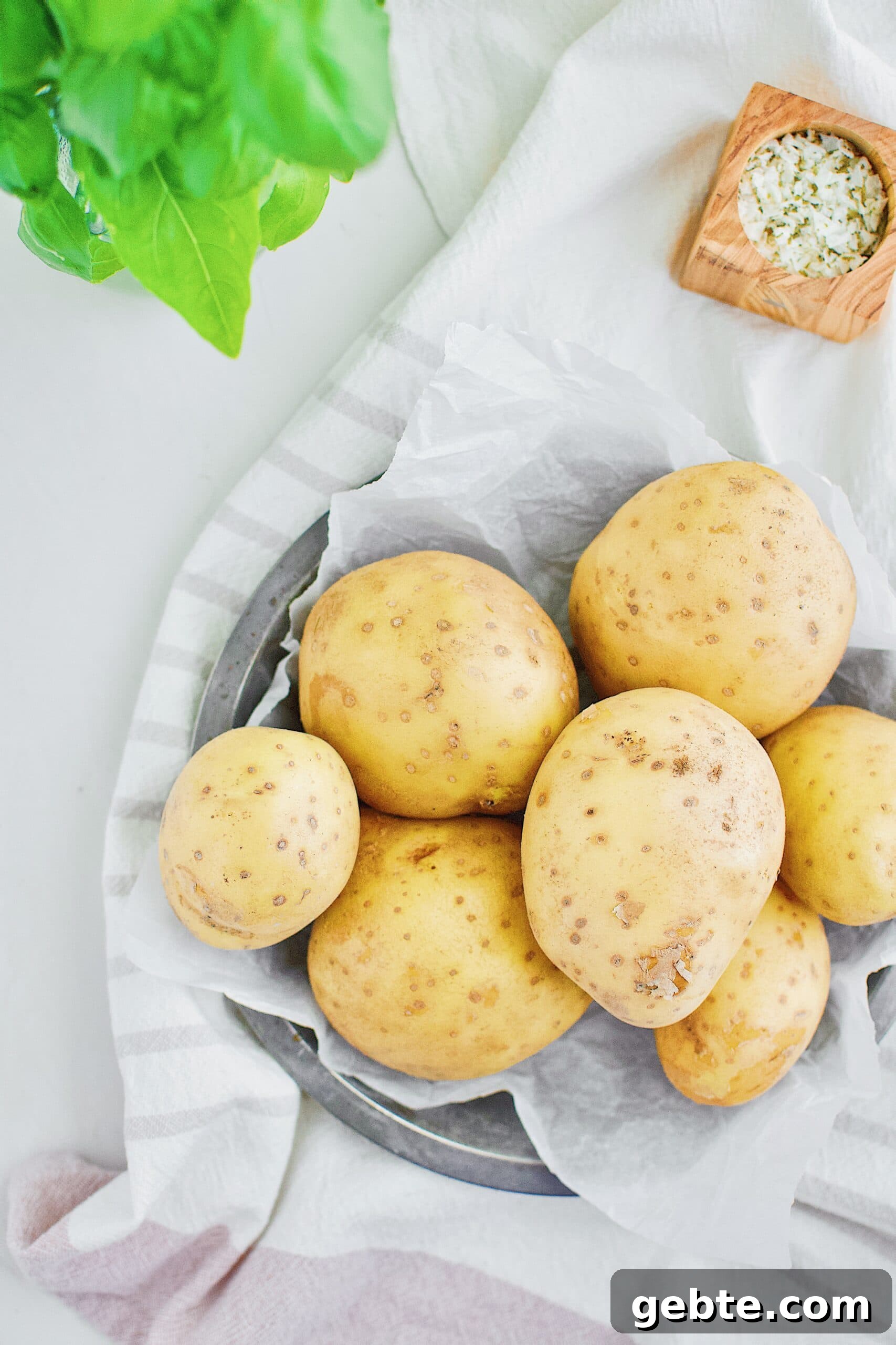 Cleaned yukon gold potatoes