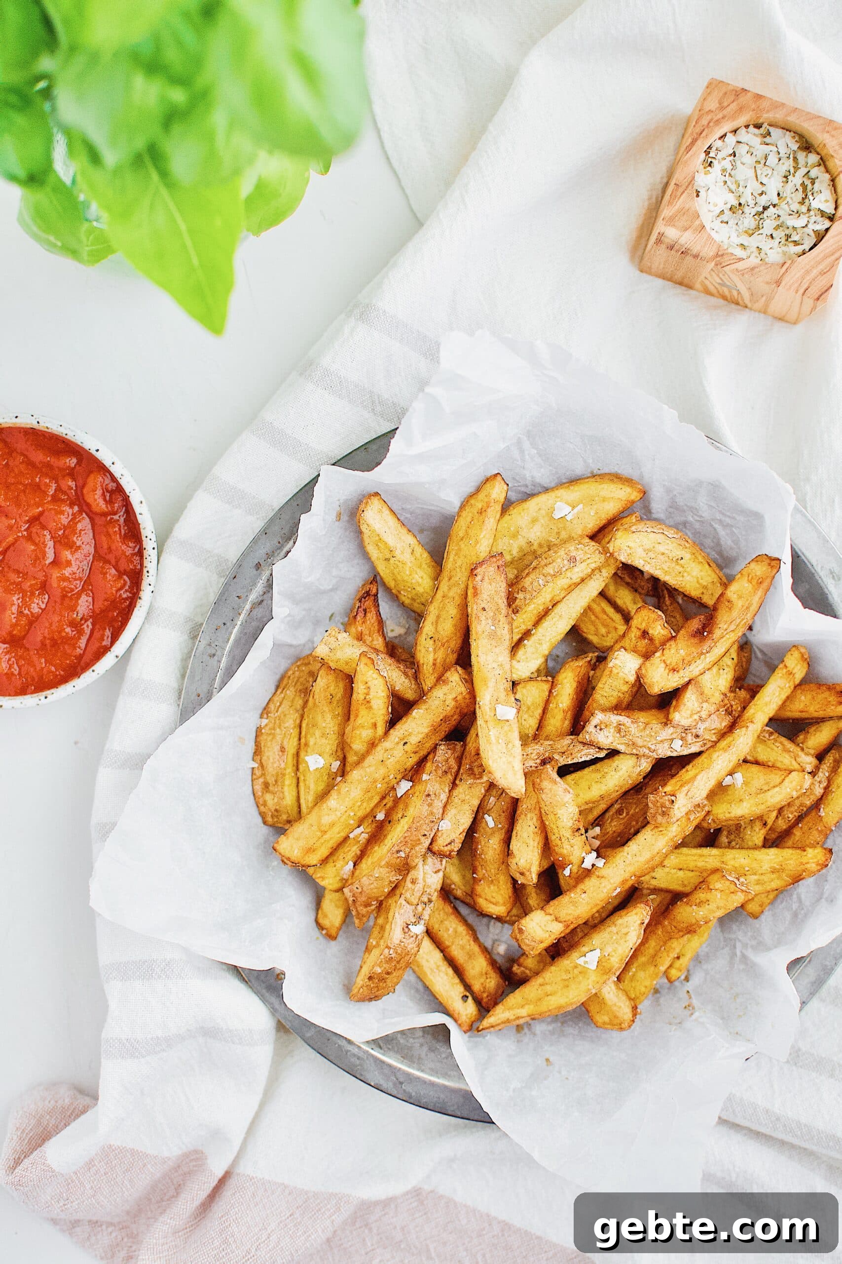 Yukon gold potatoes and cut into fries and deep fried a second time