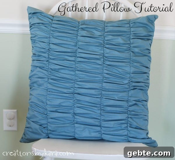 How to Make a Gathered (Ruched) Decorative Pillow: Step-by-Step Tutorial 2 gathered-pillow