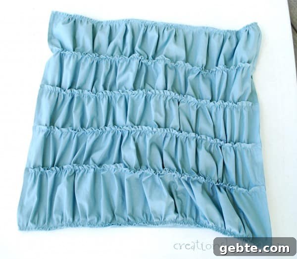 How to Make a Gathered (Ruched) Decorative Pillow: Step-by-Step Tutorial 12 gathered-bed-pillow