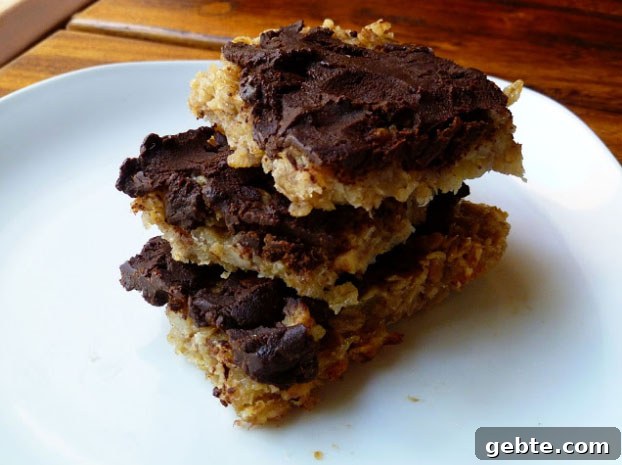 Banana, Walnut & Chocolate Flapjacks Recipe for Gooey Bars 2 Banana, Walnut and Chocolate Flapjacks