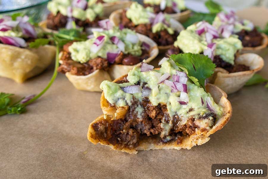 tortilla chili cups topped with aioli for game day