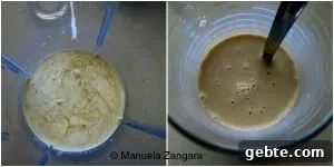 Mixing Baileys, Kahlua, Malibu, and cream in a blender to make the Sweet Dreams Cocktail.
