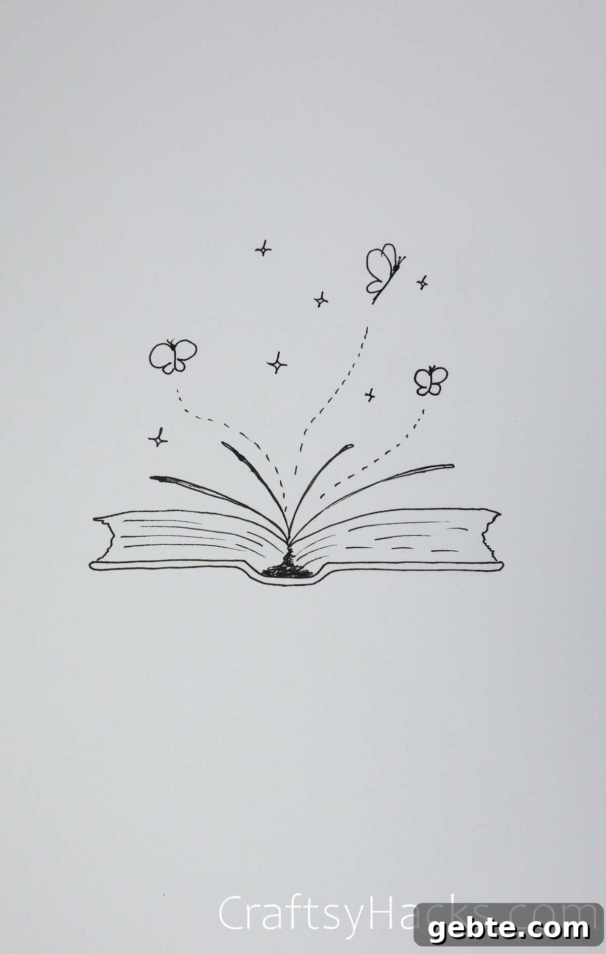drawing of a book
