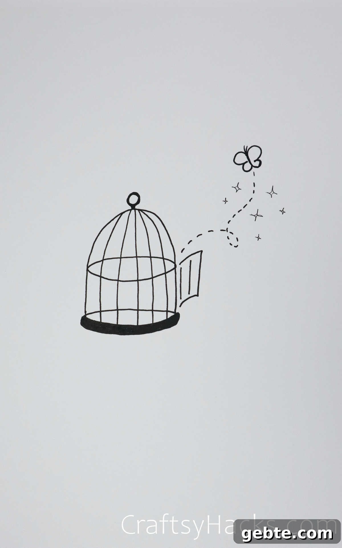 drawing of a cage