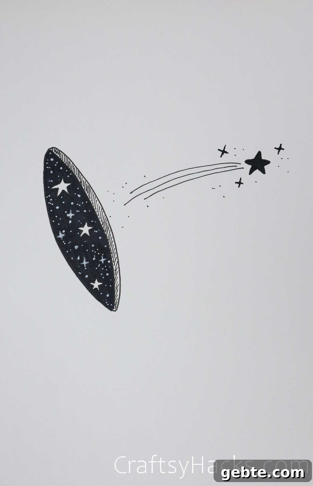 falling star drawing