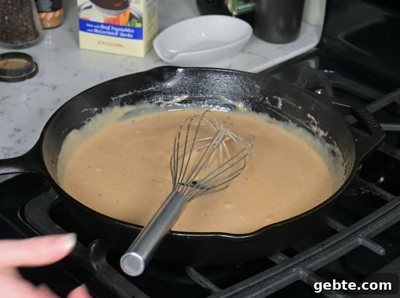 Authentic Swedish Köttbullar Recipe: Classic Meatballs with Creamy Gravy 21 Gravy after adding heavy cream.